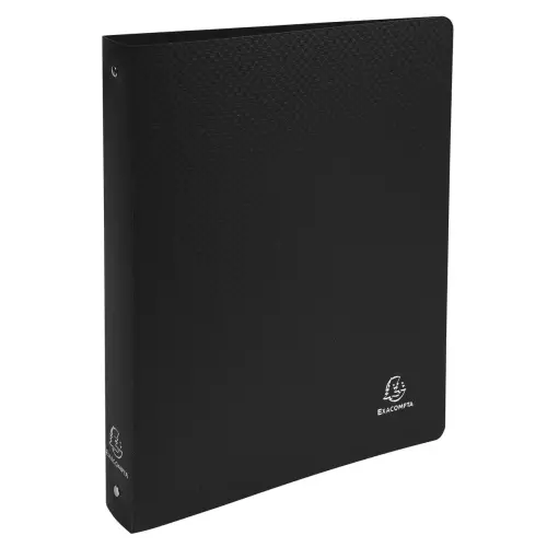 Classeur semi-rigide - 4 anneaux - Dos 4 cm - Noir - EXACOMPTA