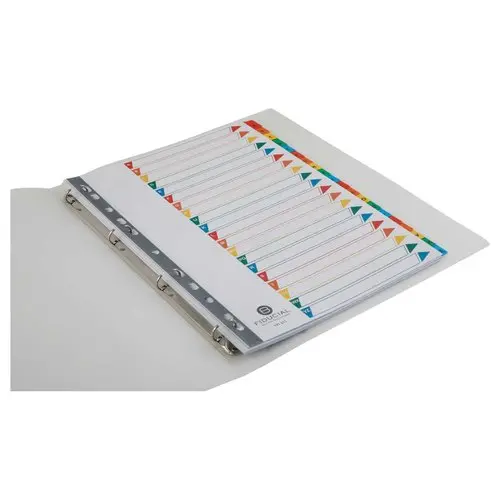 Jeu d'intercalaires alphab&eacute;tiques A4 20 onglets multicolores - FIDUCIAL 