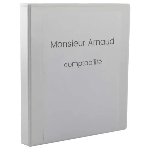 Classeur personnalisable 1 face - A4 - 4 anneaux - Dos 2 cm 