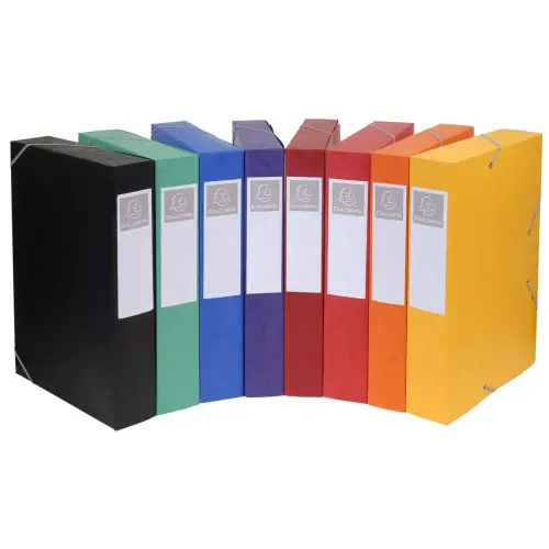 10 Boîtes de classement Cartobox - Dos 6 cm - Assortis - EXACOMPTA