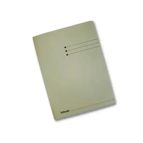 50 Chemises 3 rabats carton 300 g - Format folio gris - ESSELTE