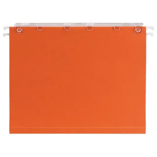 25 Dossiers suspendus pour tiroirs kraft recyclé - Fond 15 mm - Orange - ACCESS
