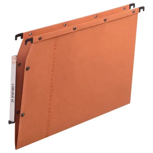 25 Dossiers suspendus pressions - Pour armoires - Fond V - Orange - ELBA 