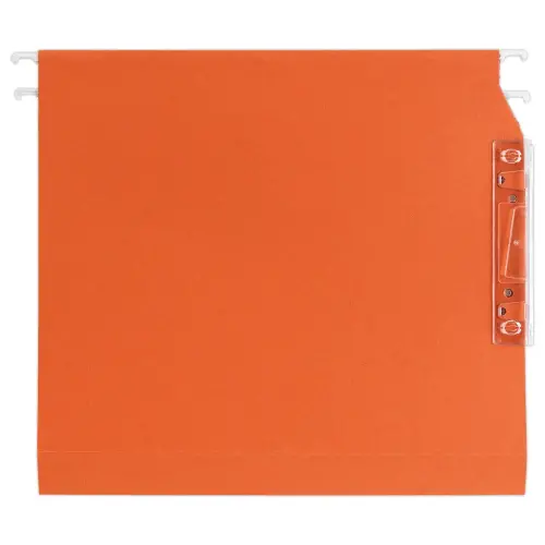 25 Dossiers suspendus pour armoires - kraft recycl&eacute; - Fond 30 mm - Orange 