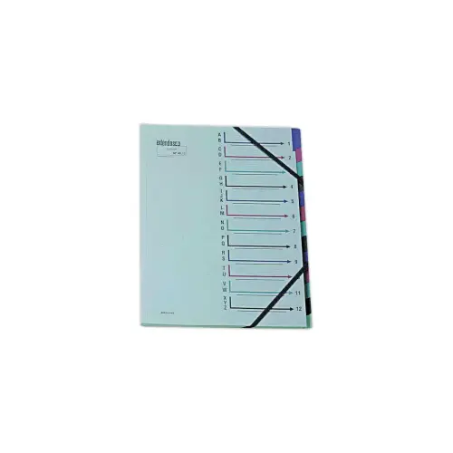 Trieur chemise &agrave; &eacute;lastique - 12 compartiments - EXTENDOS 