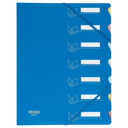 Trieur chemise bi-matière - 7 compartiments - EXTENDOS
