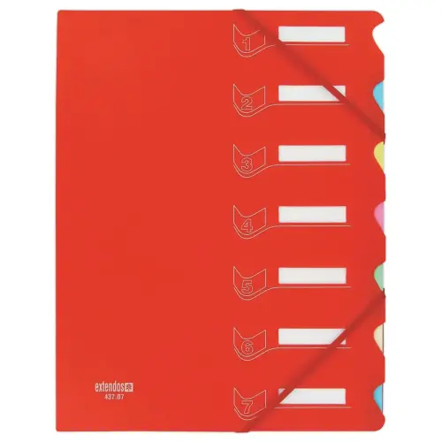 Trieur chemise bi-matière - 7 compartiments - EXTENDOS