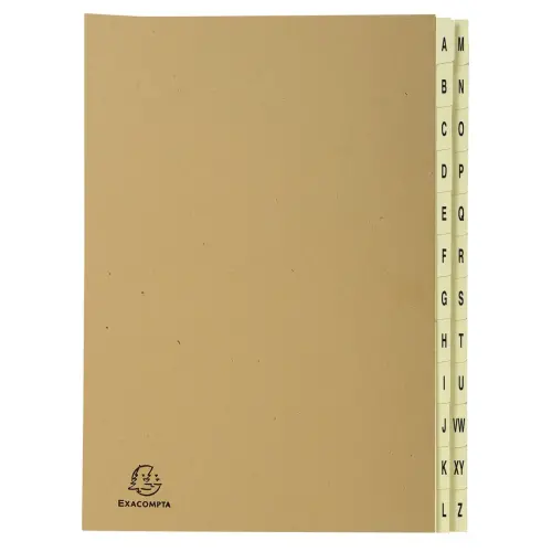 Trieur alphab&eacute;tique kraft - 24 compartiments - Havane - EXACOMPTA 