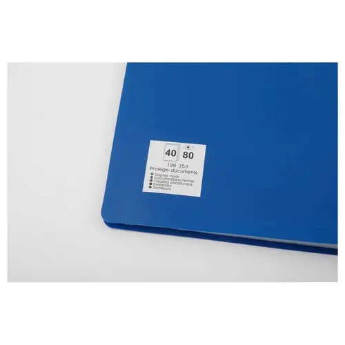 Prot&egrave;ge-documents A4 - Bleu - 40 pochettes 