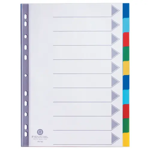 Jeu d'intercalaires polypropylène - 10 onglets - FIDUCIAL
