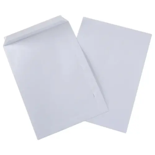 250 Pochettes blanches avec bande siliconée éco - 229 x 324 mm - 90g - GPV