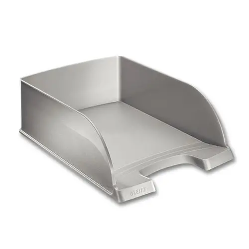Corbeille à courrier grande capacité Jumbo - Argent - LEITZ Plus