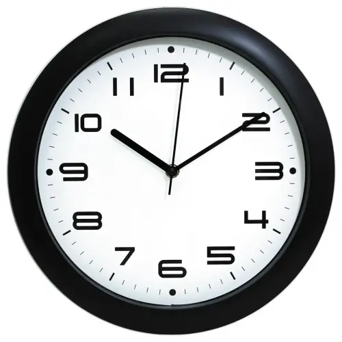 Horloge murale noire &Oslash; 30 cm 