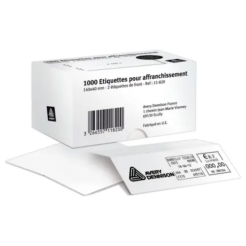1000 Etiquettes d'affranchissement 155 x 39 mm