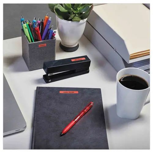Ruban D1 S0720720 - 7 m x 9 mm - Texte noir sur fond rouge - Dymo 