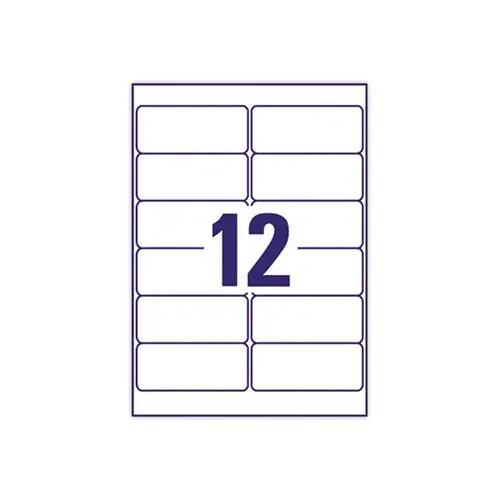 25 Planches de 12 &eacute;tiquettes facilement d&eacute;collables - 99 x 42 mm - Blanc - AVERY 