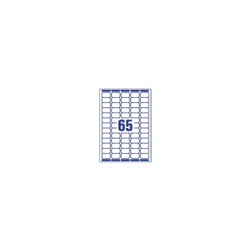 100 Planches de 65 étiquettes blanches - 38,1 x 21.2 mm - AVERY