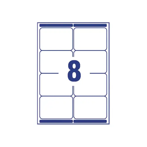 100 planches de 8 &eacute;tiquettes adresses opaques pour imprimantes laser AVERY 99,1x67,7mm 