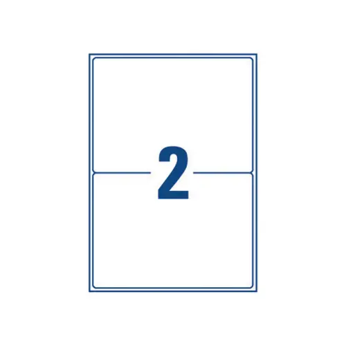100 planches de 2 étiquettes adresses opaques pour imprimantes laser AVERY 199,6x143,5mm