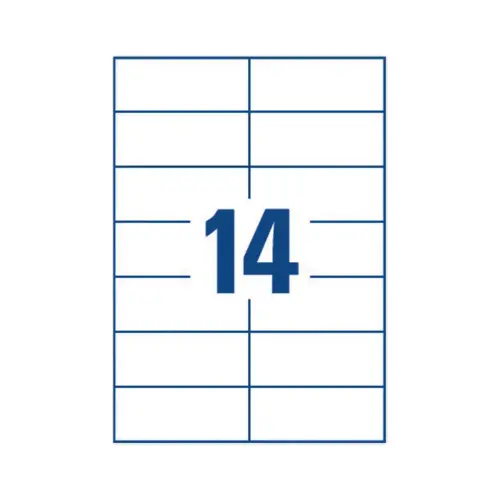 200 planches de 14 &eacute;tiquettes blanches haute cadence sp&eacute;cial copieurs AVERY 105x42mm 