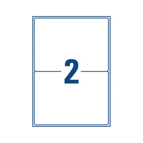 200 planches de 2 étiquettes blanches haute cadence spécial copieurs - AVERY