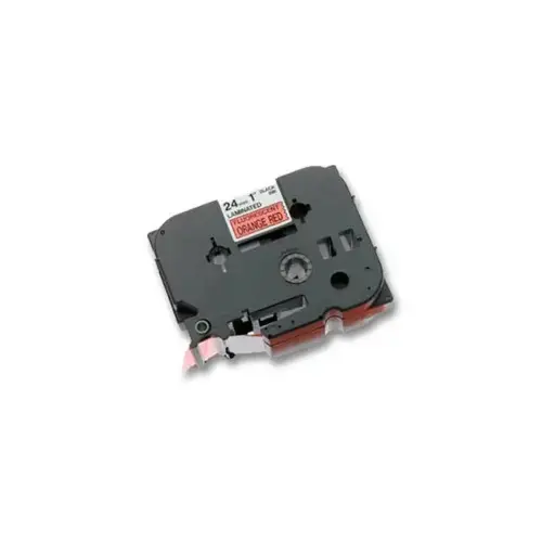 Ruban pour titreuse BROTHER 24mm - noir/orange - TZEB51 