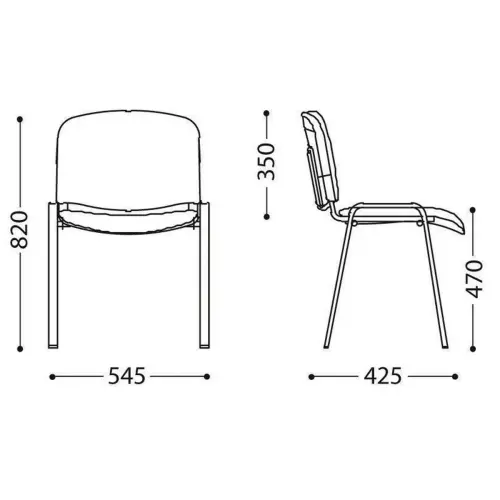 Chaise confort Iso non feu - Rouge