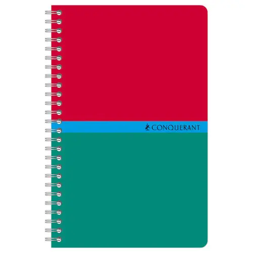 Carnet spirale - 14,8x21 cm -5x5 - 70g - 180 pages - CONQUERANT