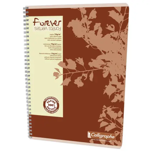 Cahier A4 recyclé "Forever" - 5x5 - 70g - CALLIGRAPHE