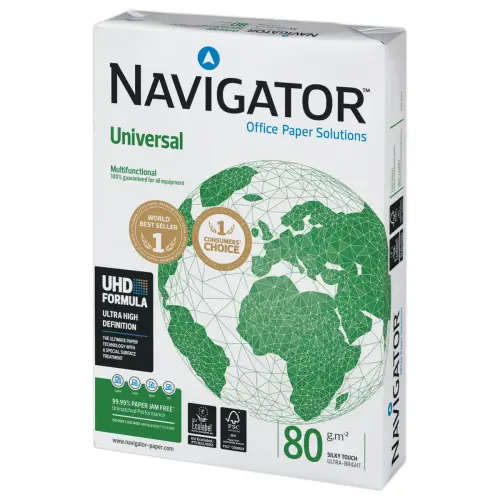 5 ramettes de papier extra-blanc A3 Universal 80g - NAVIGATOR