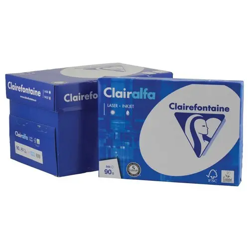 5 ramettes de papier extra-blanc A3 CLAIREFONTAINE Clairalfa 90g 