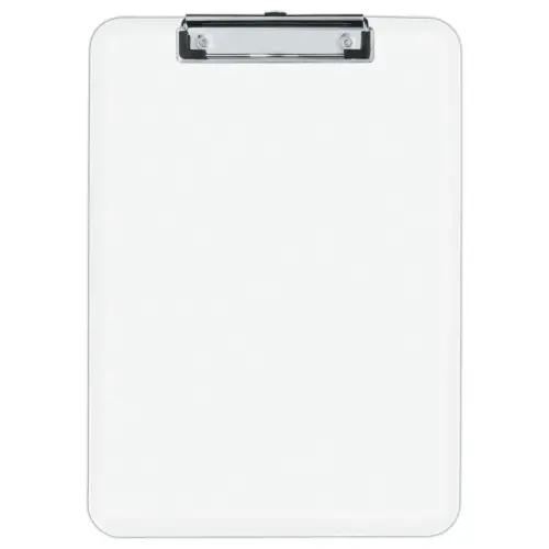 Plaque porte-bloc transparente