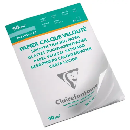 Feuilles calque - A3 90g - CLAIREFONTAINE