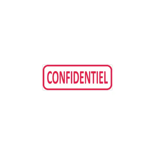 Timbre à formule commerciale X-Print "Confidentiel" - rouge - TRODAT