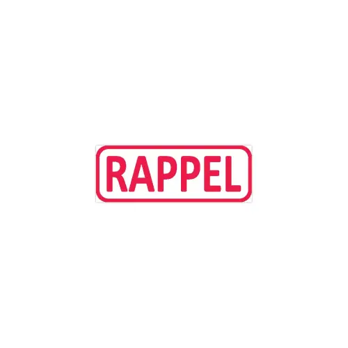 Timbre formule commerciale - 'Rappel' - TRODAT