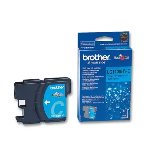 Cartouche jet d'encre BROTHER cyan LC1100HYC haute capacité