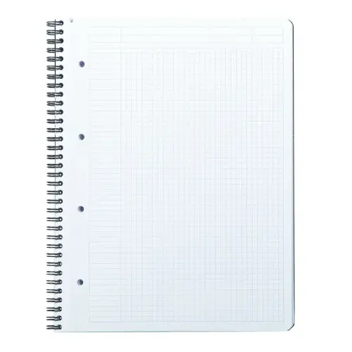 4 Cahiers polypropylène recyclé + 1 offert - 160 pages- A4+ 5x5 - Noir - Rhodia