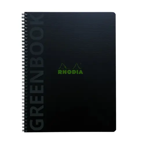 4 Cahiers polypropylène recyclé + 1 offert - 160 pages- A4+ 5x5 - Noir - Rhodia