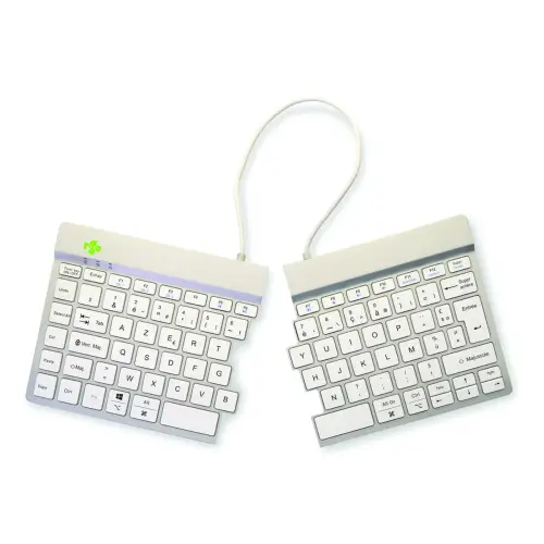 Clavier ergonomique Split Break blanc