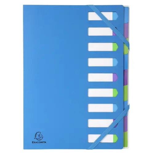 Trieur Harmonika 9 compartiments Campus NEON - A4 - Bleu - EXACOMPTA