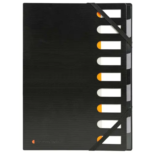 Trieur rigide HARMONIKA® Exactive® dos extensible 9 compartiments noir - Noir - EXACOMPTA