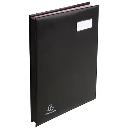 Parapheur Expans&eacute; couverture expans&eacute;, syst&egrave;me fixapage - 24 compartiments - Noir - EXACOMPTA 