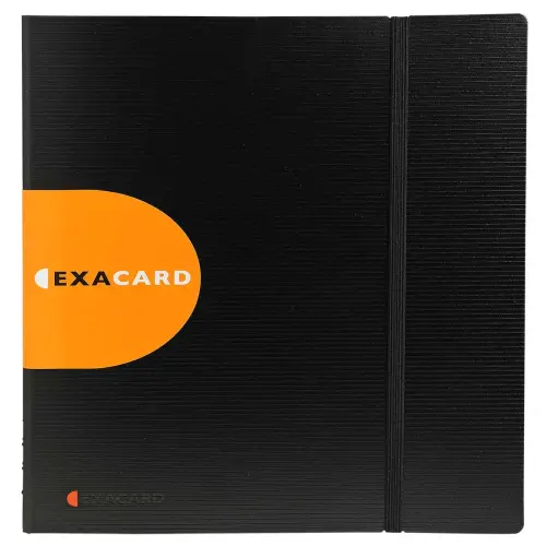 Porte cartes de visite Exacard &agrave; pochettes d&eacute;tachables 320 cartes Exactive&reg; - 26,5x25cm - Noir - EXACOMPTA 
