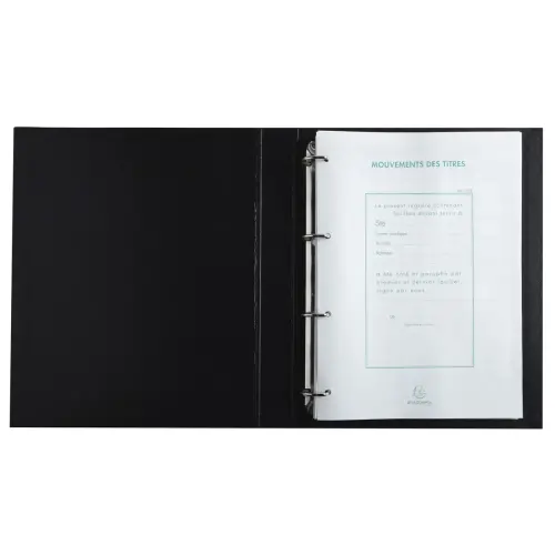 Reliure registre 32x24cm 4 anneaux avec recharge de 100 feuillets imprim&eacute;s - Mouvements de titres - EXACOMPTA 