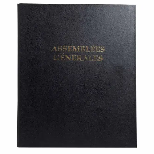 Reliure registre &eacute;conomique 32x26cm 4 anneaux - Assembl&eacute;es g&eacute;n&eacute;rales - EXACOMPTA 