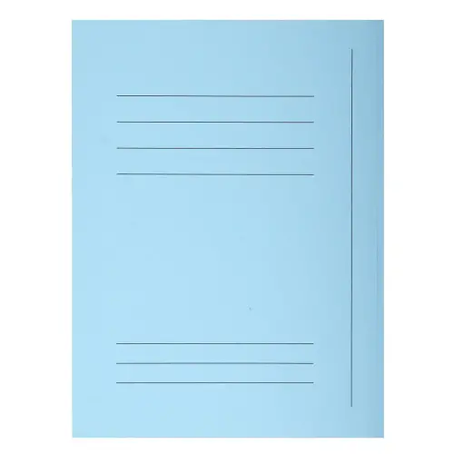 Paquet 50 chemises imprim&eacute;es 3 rabats SUPER 210 - 24x32cm - Bleu clair - EXACOMPTA 