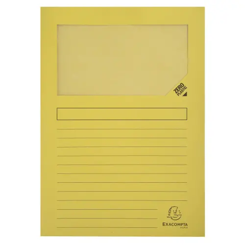 Paquet de 25 chemises &agrave; fen&ecirc;tre Forever&reg; 120g/m&sup2; - 22x31cm - Jaune - EXACOMPTA 