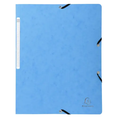 Chemise à élastique sans rabat carte lustrée 400gm² - A4 - Turquoise - EXACOMPTA