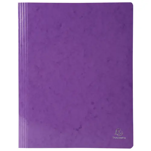 Chemise à lamelle carte lustrée pelliculée 355gm² Iderama - A4 - Violet - EXACOMPTA