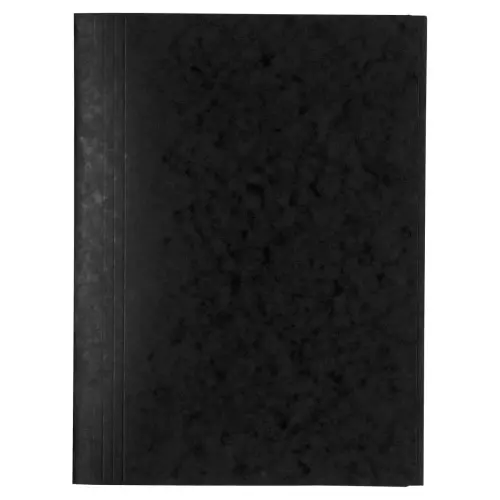 Chemise simple sans élastique avec 3 rabats carte lustrée 400gm² - A4 - Noir - EXACOMPTA